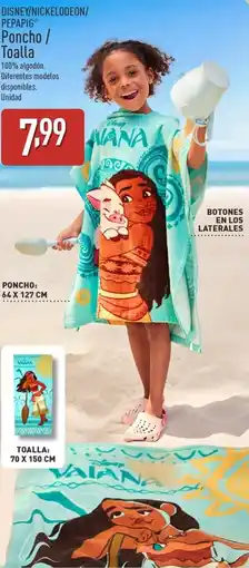 ALDI DISNEY/NICKELODEON/ PEPAPIG Poncho / Toalla oferta