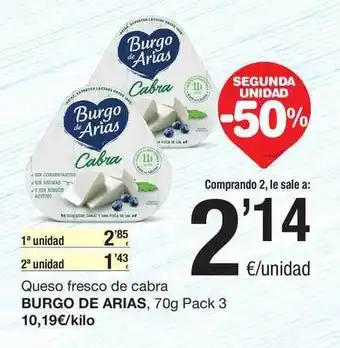 SPAR Fragadis Burgo De Arias Queso Fresco De Cabra Segunda Unidad -50% oferta