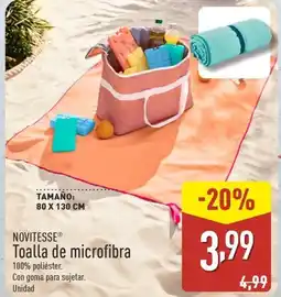 ALDI NOVITESSE Toalla de microfibra oferta