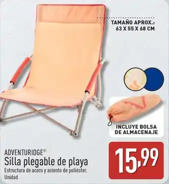 ALDI ADVENTURIDGE Silla plegable de playa oferta