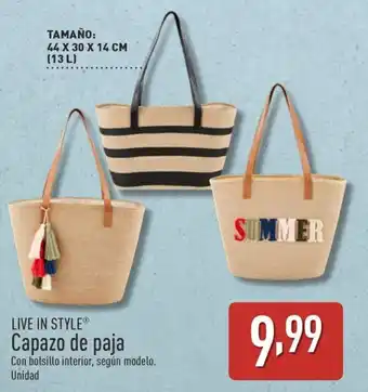 ALDI LIVE IN STYLE Capazo de paja oferta