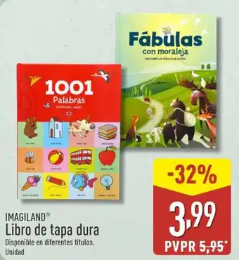 ALDI IMAGILAND Libro de tapa dura oferta