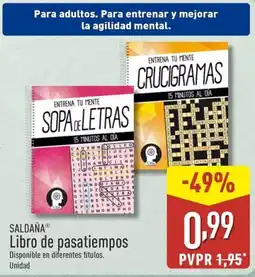 ALDI SALDAÑA Libro de pasatiempos oferta