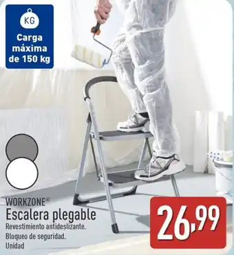 ALDI WORKZONE Escalera plegable oferta