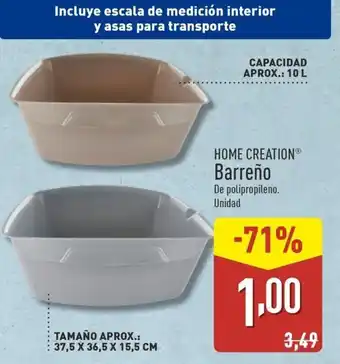 ALDI HOME CREATION Barreño oferta