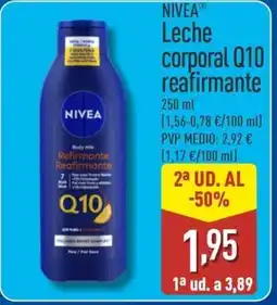 ALDI NIVEA Leche corporal Q10 reafirmante oferta