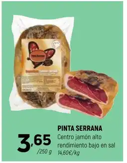 Coviran PINTA SERRANA Centro jamón alto rendimiento bajo en sal oferta