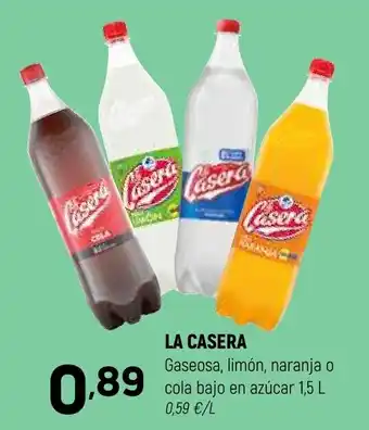 Coviran LA CASERA Gaseosa, limón, naranja o cola bajo en azúcar oferta