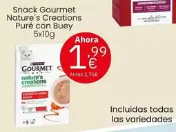 Tu Trébol Hipermercados Purina - snack gourmet nature's creations pure con buey oferta
