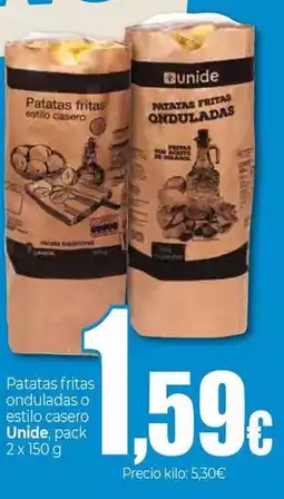 UNIDE Alimentación Unide - patatas fritas onduladas o estilo casero oferta
