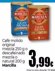UNIDE Alimentación Marcilla - café molido original mezcla o descafeinado mezcla o natural 200 g oferta