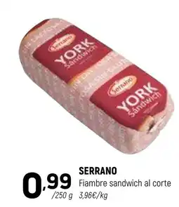 Coviran SERRANO Fiambre sandwich al corte oferta
