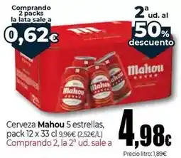 UNIDE Alimentación Mahou - cerveza 5 estrellas oferta