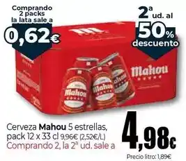 UNIDE Alimentación Mahou - cerveza 5 estrellas oferta