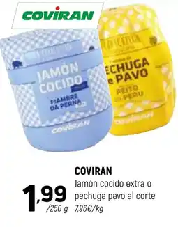 Coviran COVIRAN Jamón cocido extra pechuga pavo al corte oferta