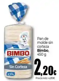 Unide Market Bimbo - pan de molde sin corteza oferta