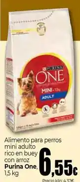 Unide Market Purina one - alimento para perros mini adulto rico en buey con arroz oferta