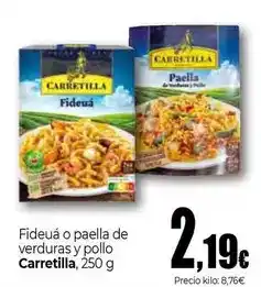 Unide Market Carretilla - fideuá o paella de verduras y pollo oferta
