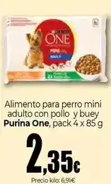Unide Market Purina one - alimento para perro mini adulto con pollo y buey oferta