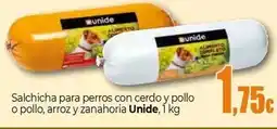 Unide Market Unide - salchicha para perros con cerdo y pollo o pollo/ arroz y zanahoria oferta