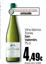 Unide Market San valentin - vino blanco torres oferta