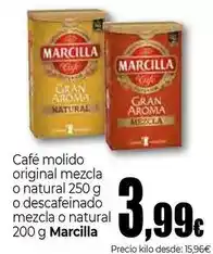 Unide Supermercados Marcilla - cafe molido original mezcla o natural o descafeinado mezcla o natural oferta