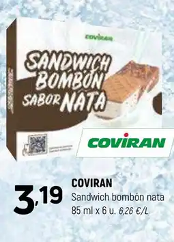 Coviran COVIRAN Sandwich bombón nata oferta