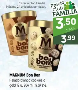 Coviran MAGNUM Bon Bon Helado blanco cookies o gold 12 u oferta