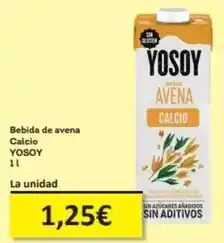 Economy Cash Yosoy - bebida de avena calcio oferta