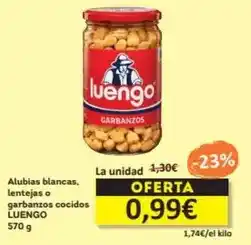 Economy Cash Luengo - alubias blancas, lentejas o garbanzos cocidos oferta