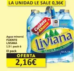 Economy Cash Fuente liviana - agua mineral oferta