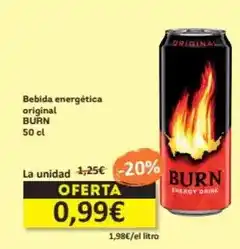 Economy Cash Burn - bebida energética original oferta