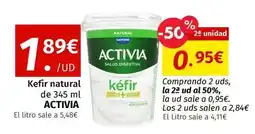 Maskom Supermercados Danone - kefir natural de 345 ml activia oferta