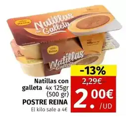 Maskom Supermercados Postres reina - natillas con galleta oferta