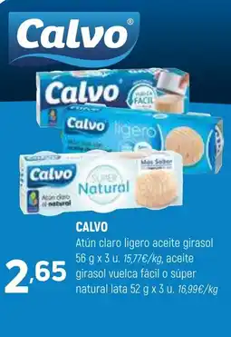 Coviran CALVO Atún claro ligero aceite girasol oferta
