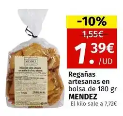 Maskom Supermercados Mendez - reganas artesanas en bolsa de 180 gr oferta