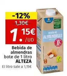 Maskom Supermercados Alteza - bebida de almendras bote de 1 litro oferta