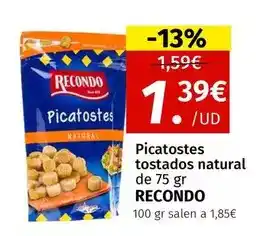 Maskom Supermercados Recondo - picatostes tostados natural de 75 gr oferta