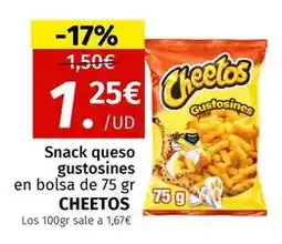 Maskom Supermercados Cheetos - snack queso gustosines en bolsa oferta