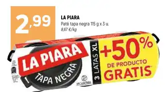 Coviran LA PIARA Paté tapa negra oferta