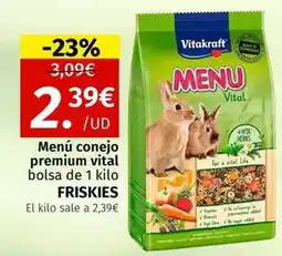 Maskom Supermercados Vitakraft - menú conejo premium vital bolsa oferta