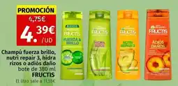 Maskom Supermercados Fructis - champú fuerza brillo, nutri reparaf 3, hidra rizos o adios dano oferta
