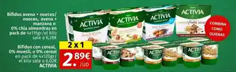 Maskom Supermercados Danone - bífidus con cereal/ 0% musli/ o 0% cereal activia oferta