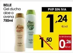 Eroski Belle - gel ducha aloe o avena oferta