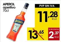 Eroski Aperol - aperitivo oferta