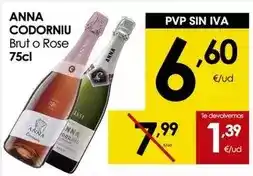 Eroski Anna codorniu - brut o rose oferta