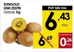 Eroski Zespri - sungold kiwi oferta