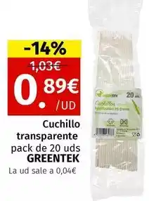 Maskom Supermercados Cuchillo transparente oferta