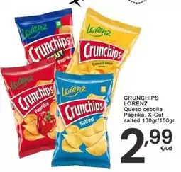 Eroski Lorenzo - crunchips queso cebolla paprika oferta