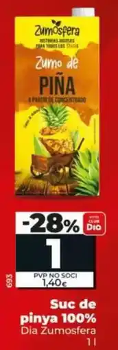 Dia Dia zumosfera - zumo de piña 100% oferta